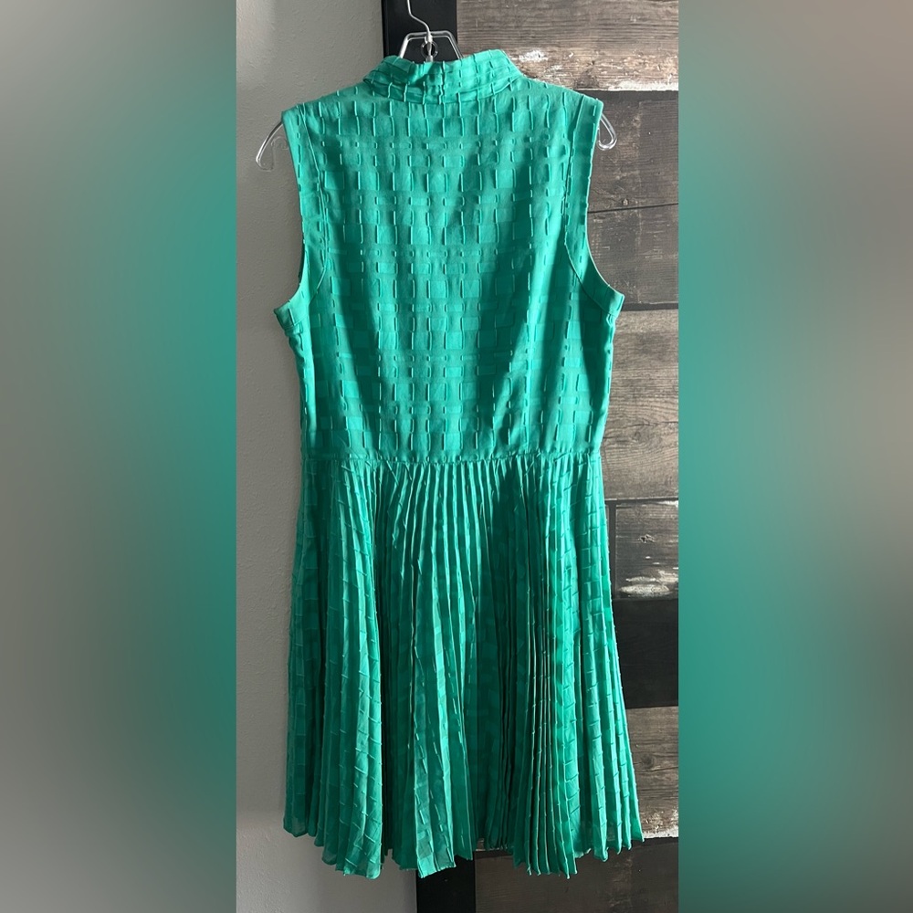 ANTONIO MELANI Green Sleeveless Ruffle Dress women’s size 10 - Picture 5 of 5
